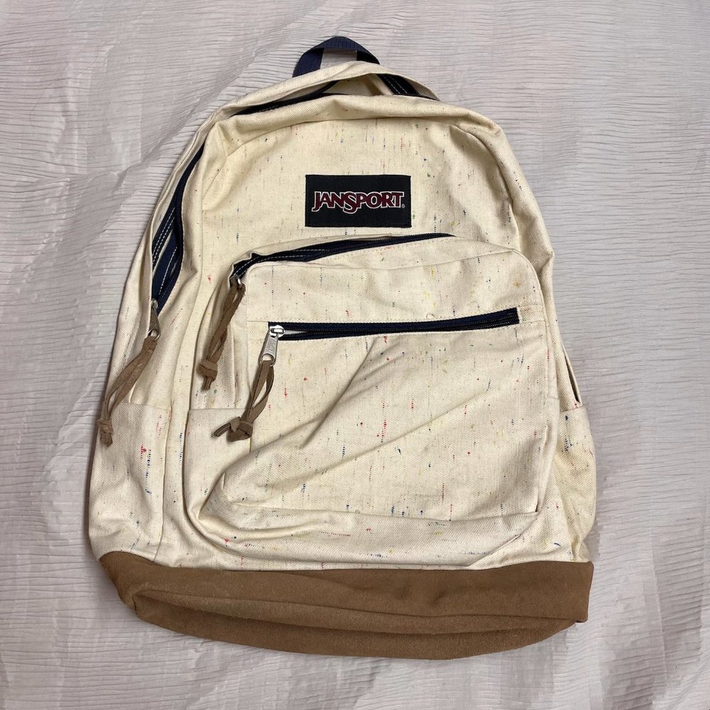 Jansport Suede-Bottom Painted Linen Bkpk